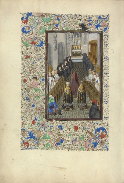 Office of the Dead; Master of the Llangattock Hours, Flemish, active about 1450 - 1460, Ghent, bound, Belgium; 1450s; Tempera