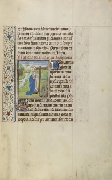 Empress Helena with the True Cross; Workshop of Willem Vrelant, Flemish, died 1481, active 1454 - 1481, Bruges, Belgium; early
