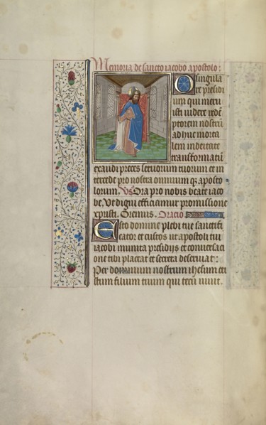 Saint James the Greater; Workshop of Willem Vrelant, Flemish, died 1481, active 1454 - 1481, Bruges, Belgium; early 1460s