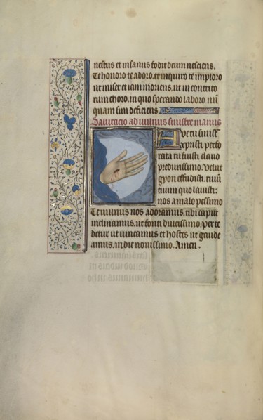 Christ's Left Hand with Wound; Willem Vrelant, Flemish, died 1481, active 1454 - 1481, Bruges, Belgium; early 1460s; Tempera