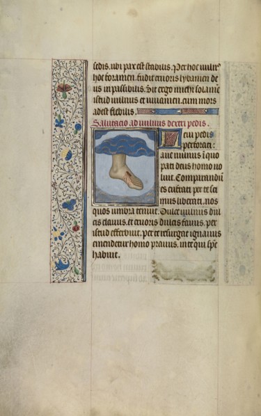 Christ's Left Foot with Wound; Willem Vrelant, Flemish, died 1481, active 1454 - 1481, Bruges, Belgium; early 1460s; Tempera