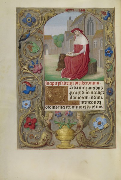 Saint Jerome Reading; Workshop of Master of the First Prayer Book of Maximilian, Flemish, active about 1475 - 1515, Bruges