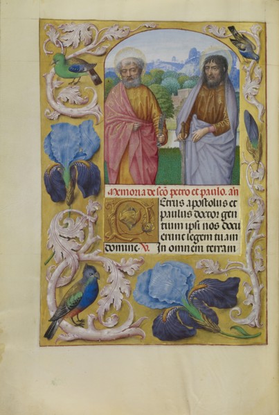 Saints Peter and Paul; Workshop of Master of the First Prayer Book of Maximilian, Flemish, active about 1475 - 1515, Bruges