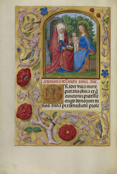 The Virgin and Child with Saint Anne; Master of James IV of Scotland, Flemish, before 1465 - about 1541, Bruges, Belgium