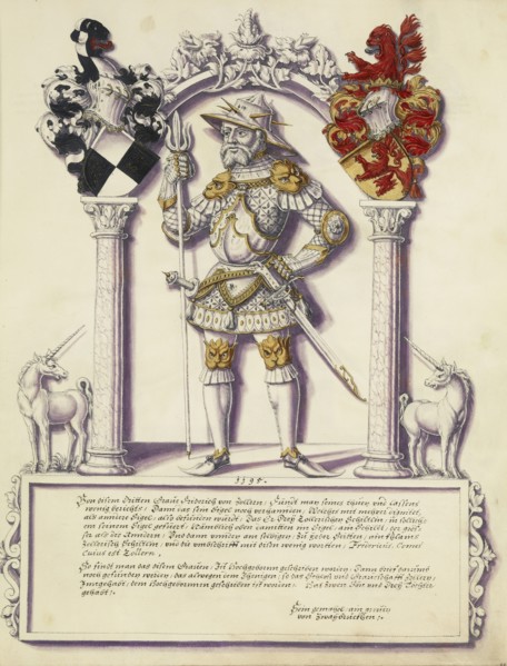 Friedrich III Hohenzollern; Jörg Ziegler, German, early 16th century - 1574,1577, Augsburg, probably, Germany; about 1572; Pen