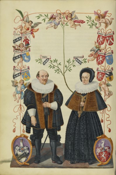 The Twenty-Seventh Generation, Christoph Derrer and His Second Wife Ursula Scheuerlin; Georg Strauch German, 1613 - 1675