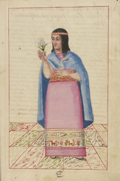 Mama Huaco; La Plata, Bolivia; completed in 1616; Ms. Ludwig XIII 16, fol. 23