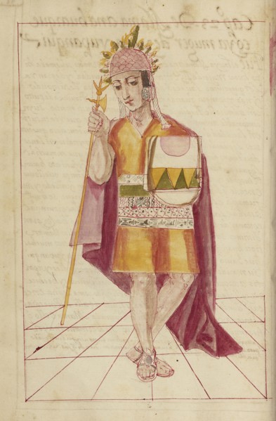 Tupac Inca Yupanqui; La Plata, Bolivia; completed in 1616; Ms. Ludwig XIII 16, fol. 47v