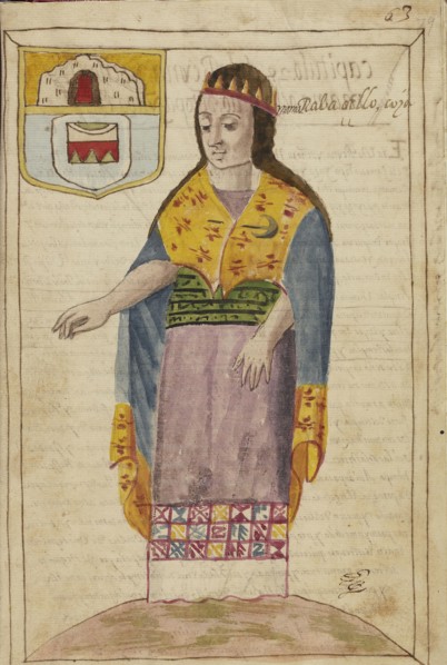 Rahua Ocllo; La Plata, Bolivia; completed in 1616; Ms. Ludwig XIII 16, fol. 79