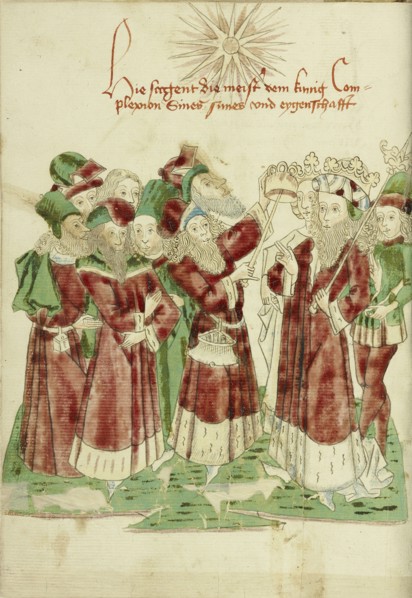 The Royal Couple with Astrologists; Follower of Hans Schilling, German, active 1459 - 1467, from the Workshop of Diebold Lauber