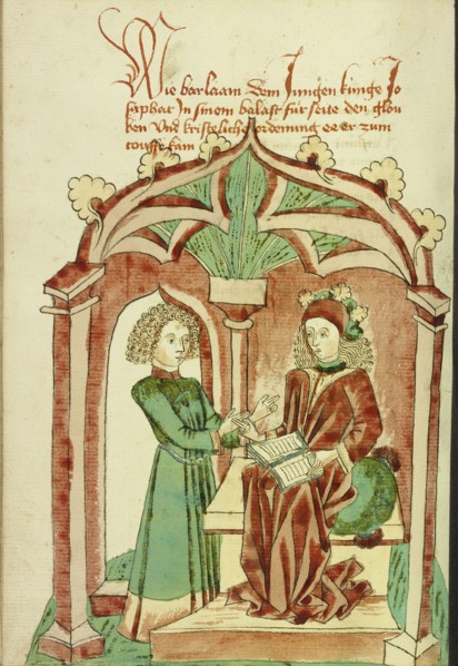 Barlaam Instructing Josaphat in the True Faith; Follower of Hans Schilling, German, active 1459 - 1467)