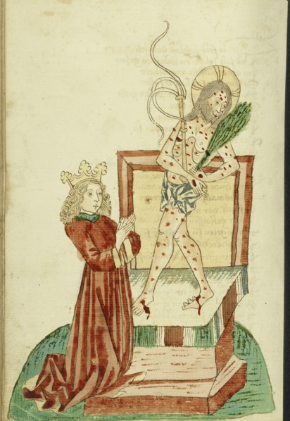 Josaphat Praying before the Man of Sorrows; Follower of Hans Schilling, German, active 1459 - 1467)