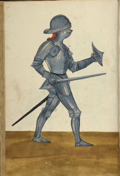 A Man in Armor; Augsburg, probably, Germany; about 1560 - 1570; Tempera colors and gold and silver paint on paper