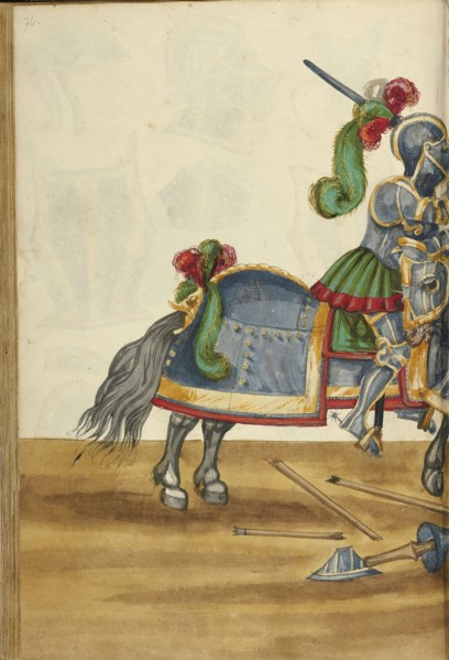 A Tournament Contest; Augsburg, probably, Germany; about 1560 - 1570; Tempera colors and gold and silver paint on paper