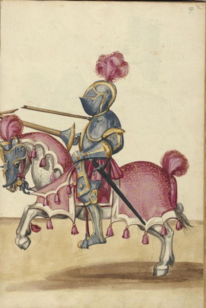 A Tournament Contest; Augsburg, probably, Germany; about 1560 - 1570; Tempera colors and gold and silver paint on paper