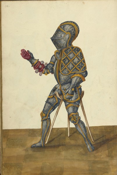 A Man in Armor; Augsburg, probably, Germany; about 1560 - 1570; Tempera colors and gold and silver paint on paper