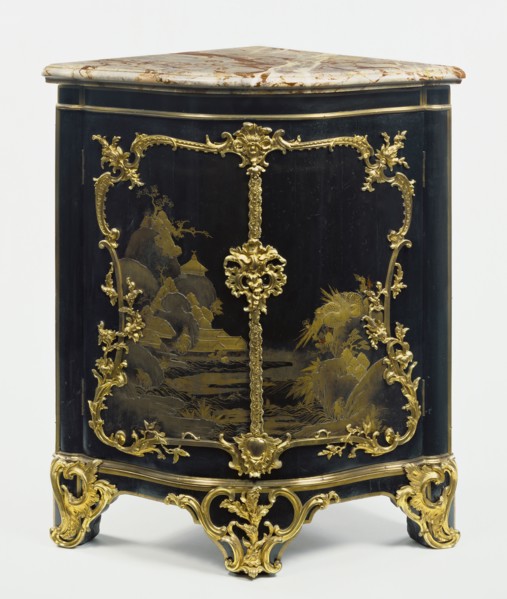 Corner Cupboard; Bernard II van Risenburgh, French, after 1696 - about 1766, master before 1730, Japan; about 1740; Oak