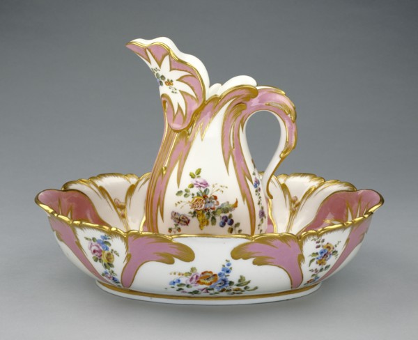 Ewer and Basin; Possibly designed by Jean-Claude Duplessis père, French, about 1695 - 1774, Sèvres Manufactory, French, 1756