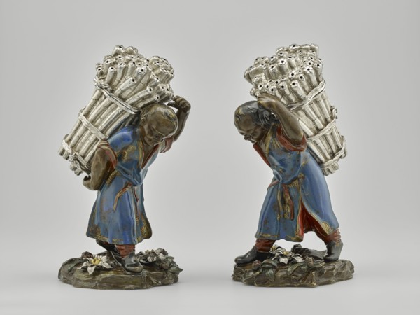 Pair of Decorative Bronzes; Painting attributed to Étienne-Simon Martin, French, 1703 - 1770, and Guillaume Martin, French