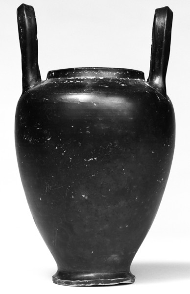 Campanian Black Lebes; Campania, South Italy; 323 - 31 B.C; Terracotta; 20.7 × 7.2 cm, 8 1,8 × 2 13,16 in