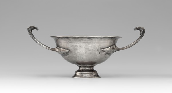 Skyphos; Black Sea colony or Bosporan Kingdom; 300–250 B.C; Silver; 7 × 19 × 9.4 cm, 2 3,4 × 7 1,2 × 3 11,16 in