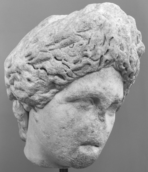 Head of Apollo of Timarchides; Rome, Lazio, Italy; A.D. 50–150; Marble; 38 cm, 14 15,16 in