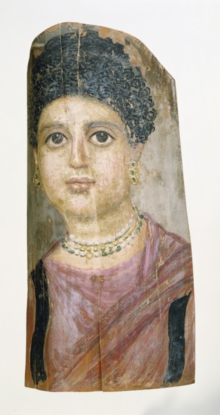 Mummy Portrait of a Woman; Attributed to Malibu Painter, Romano-Egyptian, active 75 - 100, Egypt; 75 - 100; Encaustic on wood