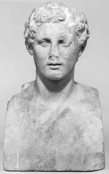 Herm of Ares Ludovisi; Roman Empire; first half of 1st century A.D; Marble; 23.5 × 32.5 × 23.5 cm, 9 1,4 × 12 13,16 × 9 1,4 in