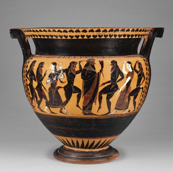 Black-Figure Column Krater; Painter of Munich 1736, Greek, Attic, active about 520 B.C., Athens, Greece; about 520 B.C
