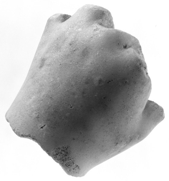 Sculptural Fragment: Left Hand; Greece; about 320 B.C; Marble; 5.5 × 9.6 × 9.1 cm, 2 3,16 × 3 3,4 × 3 9,16 in