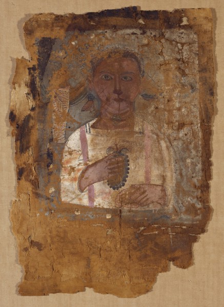 Portrait of a Boy on Linen; Egypt; 220 - 250; Tempera on linen; 49.5 × 35.5 cm, 19 1,2 × 14 in