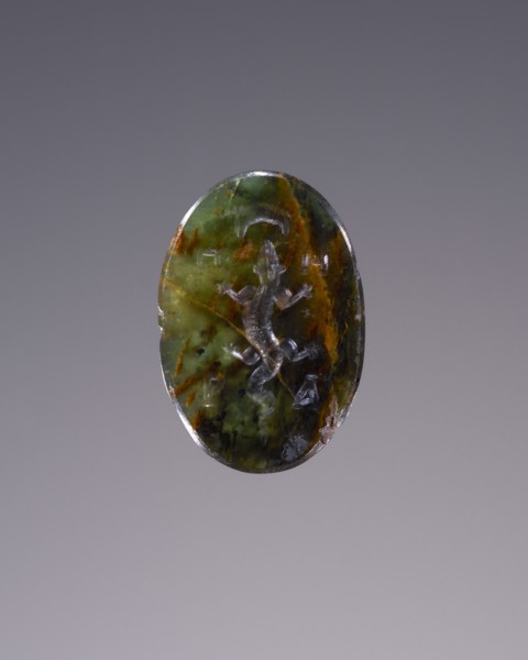Engraved Gem; Roman Empire; 3rd century; Green chalcedony; 1.2 cm, 1,2 in