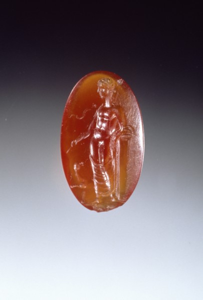 Engraved gem; Greece; 3rd century B.C; Carnelian; 0.4 x 2.5 x 1.5 cm, 3,16 x 1 x 9,16 in