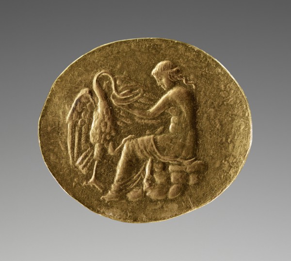 Ring, Leda and the Swan, about 300 B.C; Gold; 2.1 × 1.9 cm, 13,16 × 3,4 in