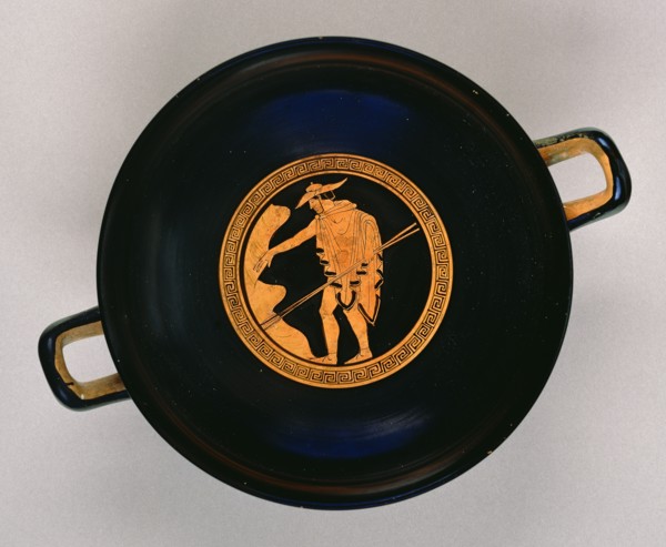 Wine Cup with a Religious Procession; Attributed to Briseis Painter, Greek, Attic, active 510 - 470 B.C., Athens, Greece