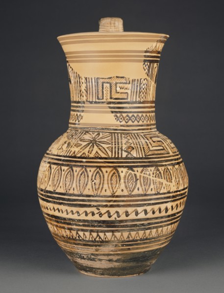 Pitcher with Animals; Athens, Greece; 750 - 700 B.C; Terracotta; 22.9 cm, 9 in