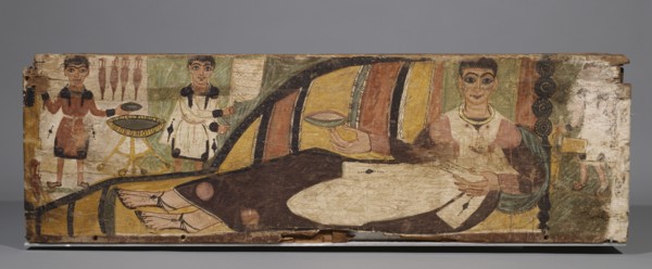 Painted Sarcophagus; Egypt; 4th century A.D; Wood covered with painted linen; 49.8 × 41.9 × 157.2 cm