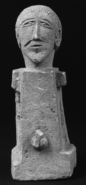 Small Herm; Macedonia, Greece; 1st century B.C; Limestone; 33 × 13 × 10.6 cm, 13 × 5 1,8 × 4 3,16 in