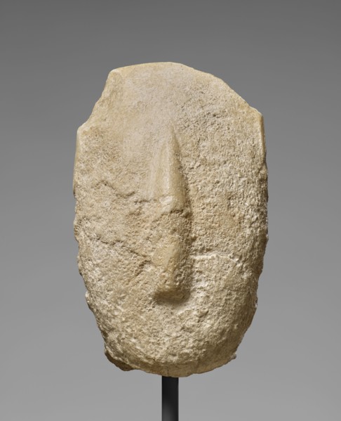 Head from a Female Figure; Goulandris Master, Cycladic, active 2500 - 2400 B.C., Cyclades, Greece; 2800 - 2200 B.C; Naxian