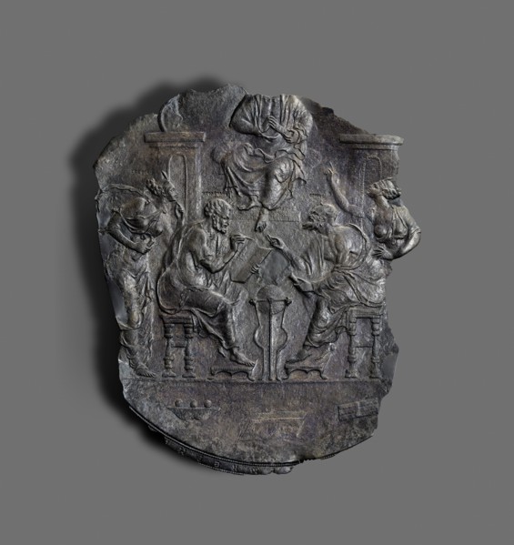 Plate with Relief Decoration; Eastern Mediterranean; 500-600; Silver; 45 x 28 cm, 2.5475 kg, 17 11,16 x 11 in., 5.6162 lb