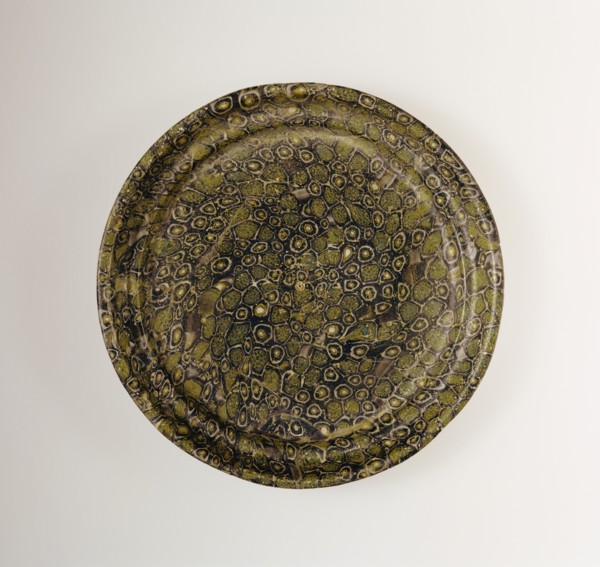 Dish with Flowers and Dots; Roman Empire; 1st century B.C. - 1st century A.D; Glass; 2.1 × 16 cm, 13,16 × 6 5,16 in