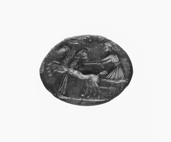 Ring; Greece; late 5th century B.C; Bronze; 2.3 × 1.8 cm, 15,16 × 11,16 in