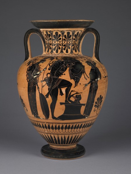 Attic Black-Figure Amphora; Attributed to Leagros Group, Greek, Attic, active 525 - 500 B.C., Athens, Greece; about 510 B.C
