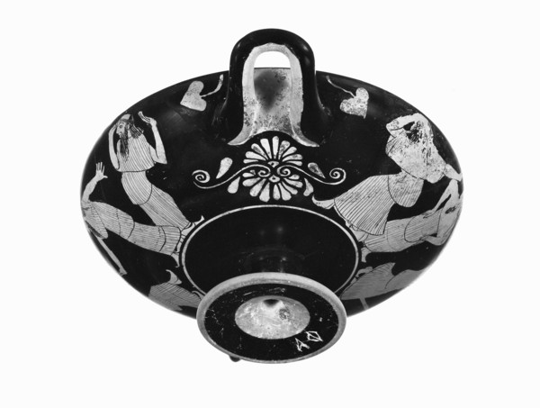 Attic Red-Figure Cup Type B; Sabouroff Painter; Athens, Greece; about 460 B.C; Terracotta; 9 × 29.5 × 22.5 cm