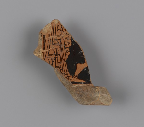 Red-Figure Volute Krater Fragment; Attributed to the Kleophrades Painter, Greek, Attic, active 505 - 475 B.C., Athens, Greece