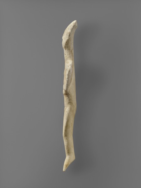 Female Figure with a Carved Mouth; Cycaldes, Greece; 2500–2400 B.C; Marble; 30.2 × 9.2 × 4 cm, 11 7,8 × 3 5,8 × 1 9,16 in