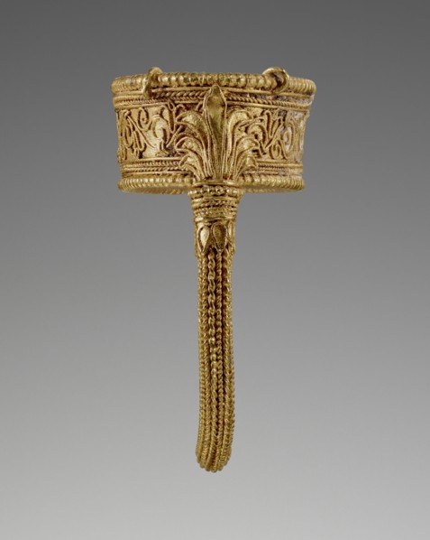 Ring with Bellerophon Spearing the Chimaera; Attributed to Santa Eufemia Master, Greek, South Italian, active 340 - 320 B.C