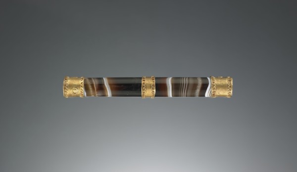 Pendant for a Chain; Iran, ?, 2nd - 1st century B.C; Agate, dark stone, rock crystal and gold