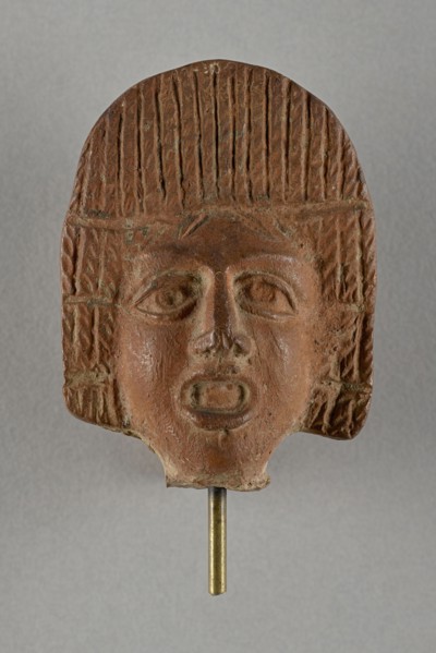 Lamp Fragment, Handle Ornament, Greece, Corinth, 1st century; Terracotta; 5.4 × 4 cm, 2 1,8 × 1 9,16 in