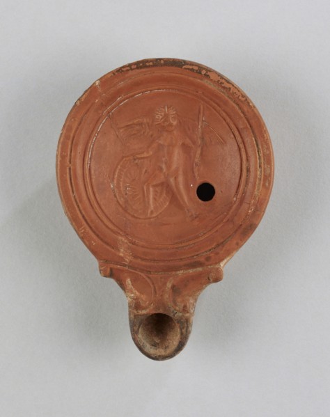Lamp, Anatolia; 1st - 4th century; Terracotta; 2.5 x 7.5 x 10.2 cm, 1 x 2 15,16 x 4 in